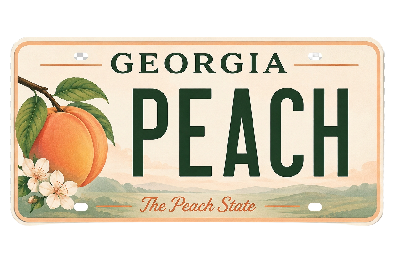 Georgia Peach license plate